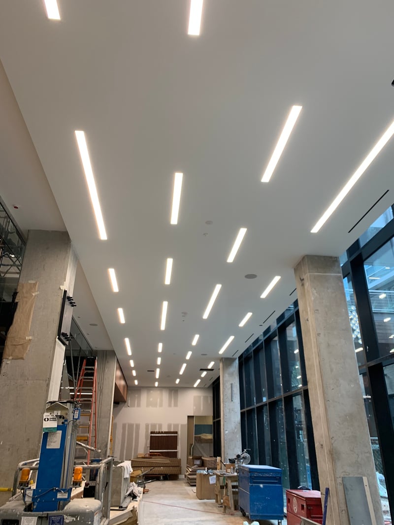 Commercial LED lighting installed by Adrian Electric