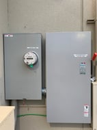 Commercial meter and main disconnect installed by Adrian Electric