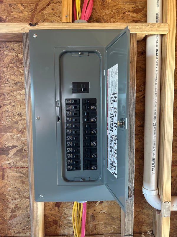 Electrical panel installed by Adrian Electric