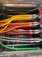 Large power conductors landed in industrial equipment